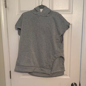 Gray Sleeveless Hoodie